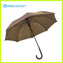 Wooden Handle Umbrella Adversting Straight Custom Printed Golf Umbrella 8ribs